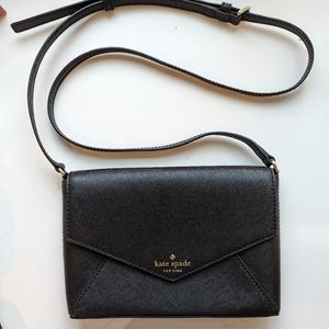 Kate Spade black envelope crossbody bag